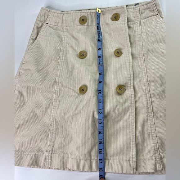 Uniqlo x Ines De La Fressange Corduroy Button Front Mini Skirt Cream 4 - Picture 10 of 11